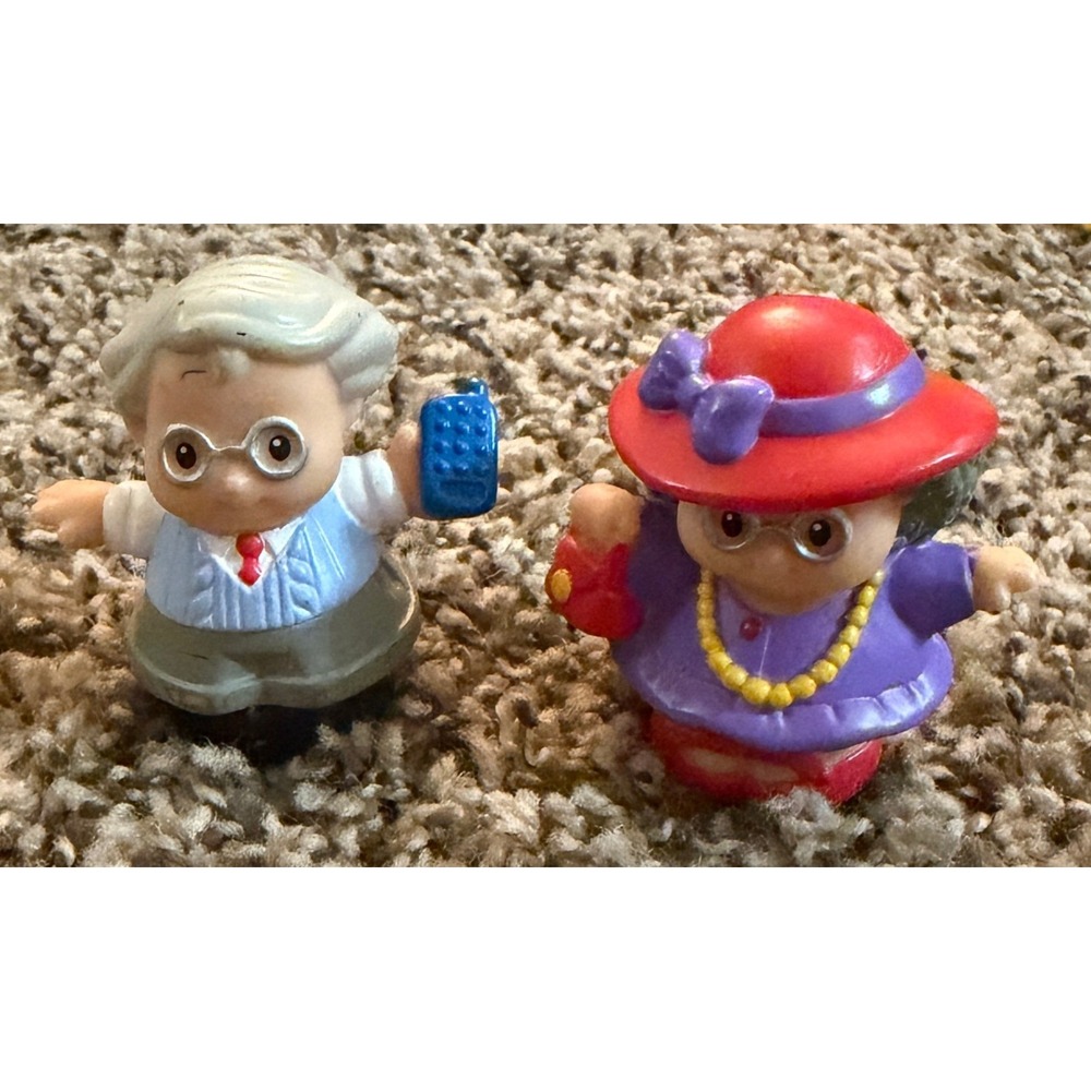 Fisher-Price Little People Grandma and Grandpa Figures (2) Vintage